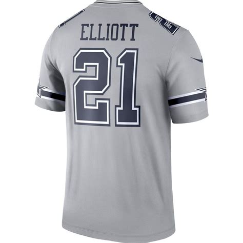 Ezekiel Elliott Dallas Cowboys Nike Inverted Legend Jersey - Gray ...