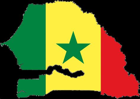 Senegal Flag Map - MapSof.net