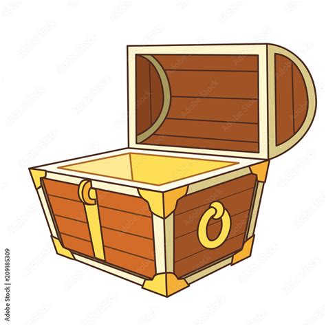 cartoon treasure chest open Stock Vector | Adobe Stock