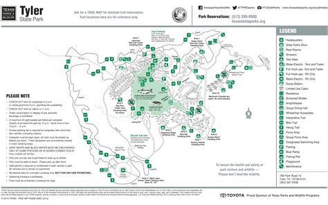 Tyler State Park Map