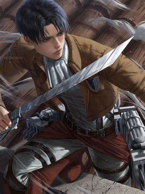 Levi Arckerman by artsbycarlos on @DeviantArt | Атака титанов, Оп арт ...