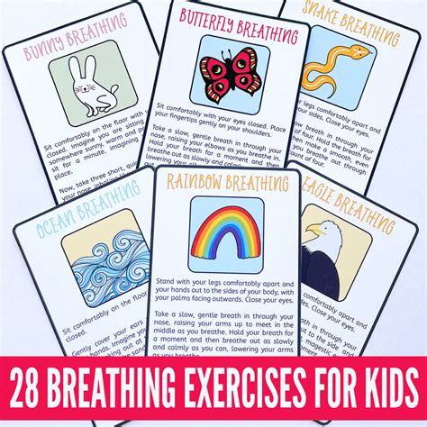 Mindful Breathing Exercises for Kids: Printable Cards - Childhood101 Shop