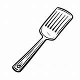 Premium Vector  Illustration Outline Of A spatula Drawing For sketch template