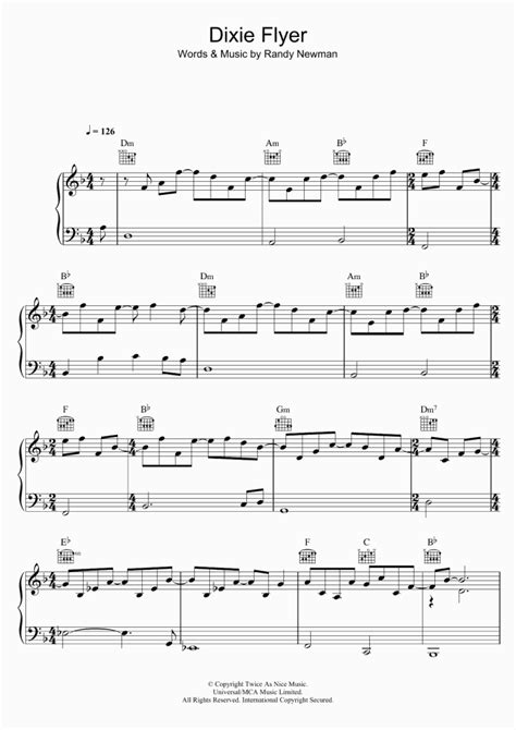 Dixie Flyer Piano Sheet Music | OnlinePianist