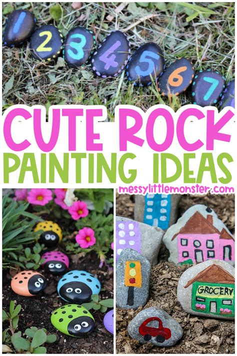 The BEST Rock Painting Ideas for kids! - Messy Little Monster