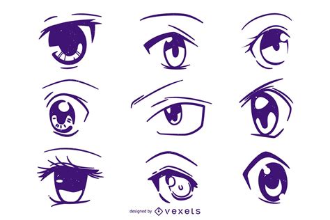 Olhos Anime - Baixar Vector