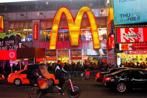 McDonalds Times Square, Manhattan, NYC. Editorial Photo - Image of ...