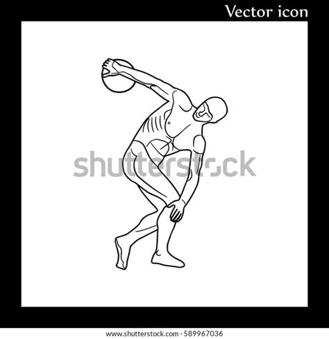 Discus Thrower Turning Throw Silhouette Stock Vector (Royalty Free) 589967036 | Shutterstock