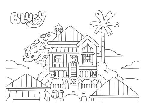 Bluey House coloring page - Download, Print or Color Online for Free