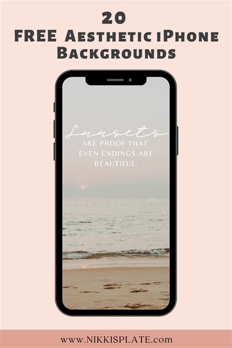 20 Cute Aesthetic iphone Backgrounds (FREE) - Nikki's Plate