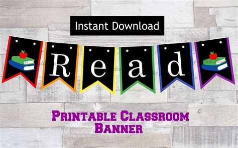 Printable Read Classroom Banner Instant Digital Download - Etsy | Classroom banner, Library ...