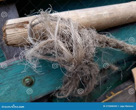 Group of Hemp Rope Fiber Texture Pattern on Boat Stock Photo - Image of ...