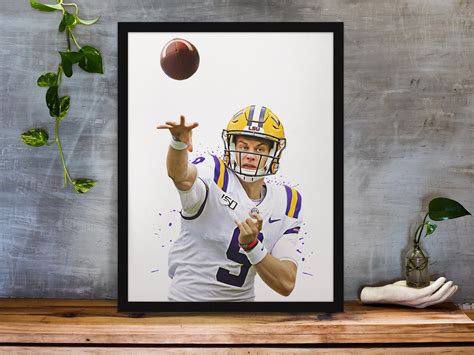 Joe Burrow Printable Poster LSU Tigers National | Etsy