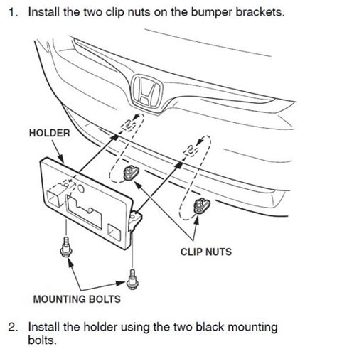 How To Install Front License Plate Bracket Honda Odyssey - wwentrancement