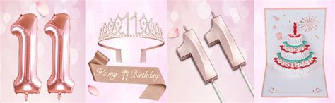 Amazon.com: 11th Birthday Decorations for Girls, Including 11th Birthday Sash and Tiara, 11 ...