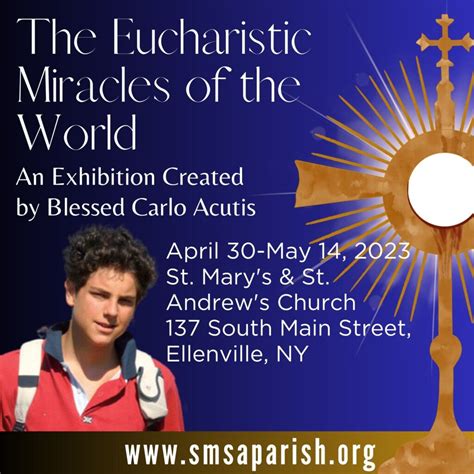 Blessed Carlo Acutis: "Eucharistic Miracles of the World" Exhibit - Archdiocese of New York