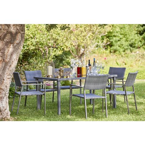 Wilko Garden Set Rattan Effect 6 Piece | Wilko