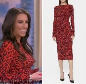 alyssa farah griffin, the view, red leopard dress | Fashion, Clothes ...