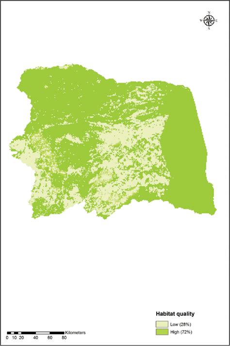 Habitat quality in the Vhembe Biosphere Reserve and the northern parts ...