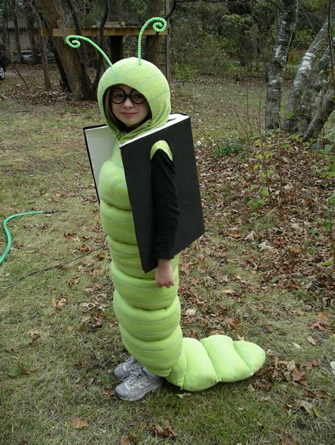 Book Worm Costume | Diy halloween costumes for kids, Diy costumes kids ...