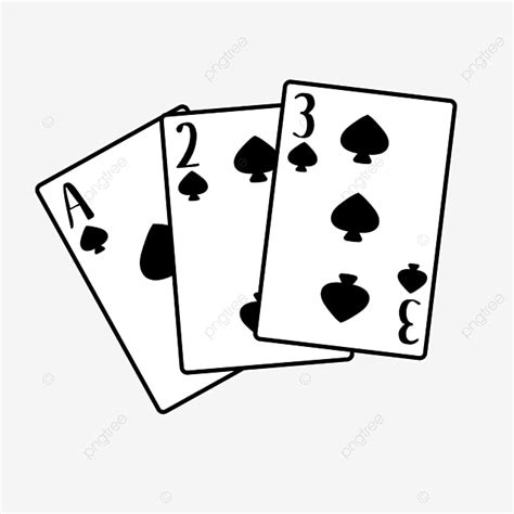 Playing Cards Clipart Black And White