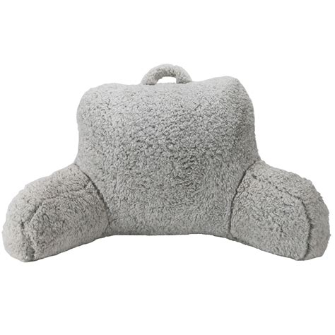 Better Homes & Gardens Sherpa Backrest Pillow with Mink Back, Gray ...