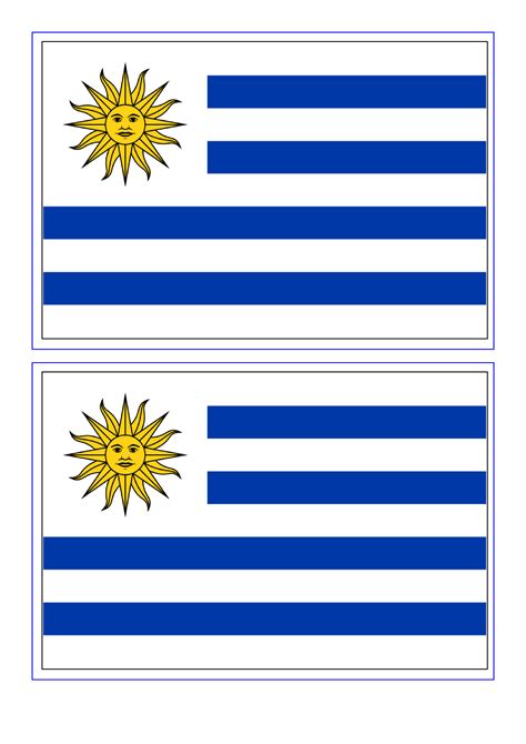 Uruguay Flag - Free Printable Uruguay Flag | Uruguay flag, Flag ...