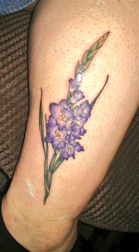 Gladioli flower by Rae Robinson at Crooked Claw Tattoo Sheffield. My ...