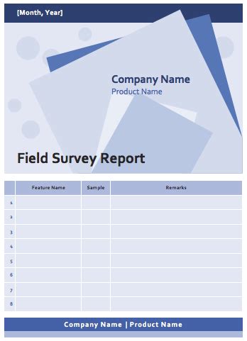 Field Survey Report Template | Word Templates for Free Download