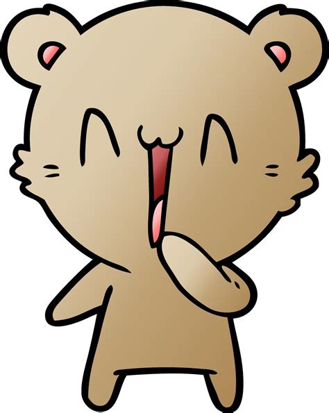 happy bear cartoon 12442918 Vector Art at Vecteezy