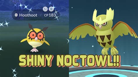 Catching SHINY Hoothoot in Pokémon Go! Shiny Noctowl Evolution 🤩 (Ash Ketchum’s First Shiny ...