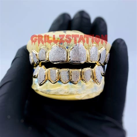 Diamond Dust Teeth GrillzSterling Silver or 10k 14k 18k Gold Teeth Gri ...