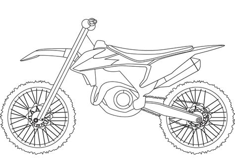 Dirt Bike 4 Coloring Page - Free Printable Coloring Pages for Kids