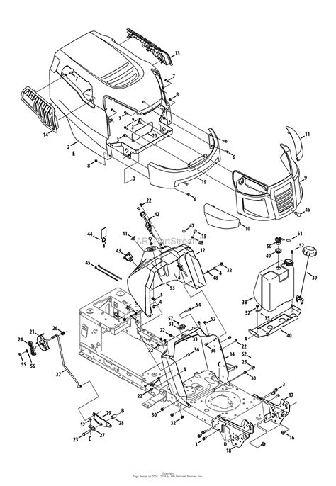 Craftsman Lt2000 Craftsman 42 Riding Mower Parts Diagram : Craftsman 27582 18 5 hp 42 in deck ...