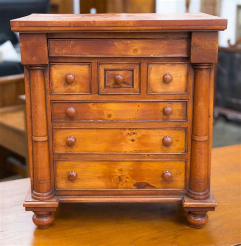 Victorian-style Huon Pine Apprentice Chest, Late 20th Century - Apprentice Furniture - Small ...