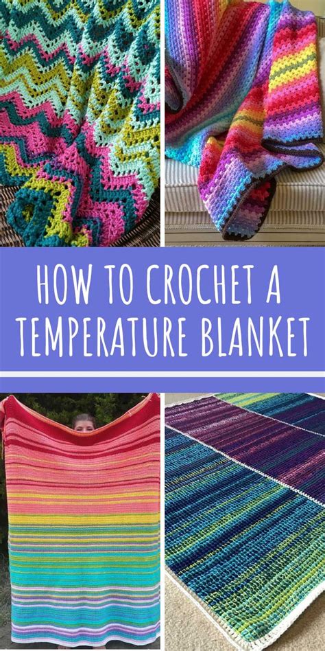 15 Beautiful Temperature Blanket Crochet Pattern Ideas for 2022 | Crochet knit blanket ...