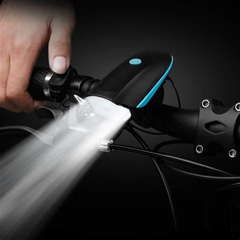 Bicycle Bike LED Headlight and Horn, 2 in 1 Waterproof Device, 140 DB Sound, 250 Lumen Light at ...