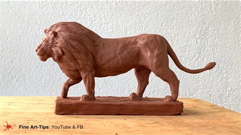 HOW TO SCULPT A LION (REALISTIC) IN CLAY - Modeling a big cat - YouTube