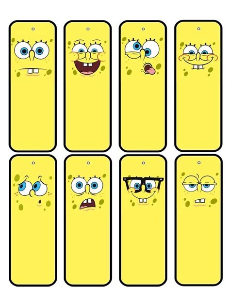 Pin em Sponge Bob Printables | Bookmarks kids, Spongebob birthday ...