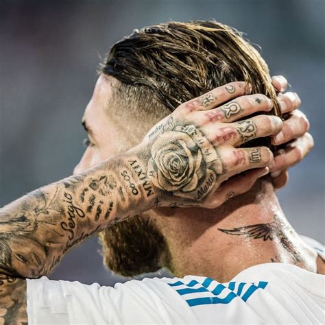 Sergio Ramos | Hand tattoos, Tattoos, Rose hand tattoo