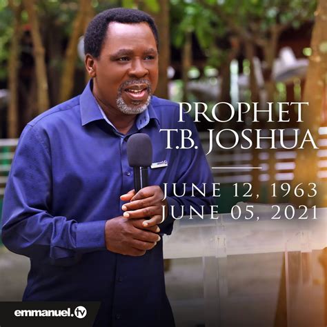 PROPHET TB JOSHUA – JUNE 12th 1963... - TB Joshua Ministries