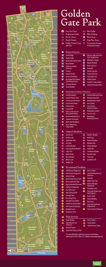 Golden Gate Park Map, Yosemite Trip, Garden Picnic, Luxembourg Gardens, Bike Parking, Master ...