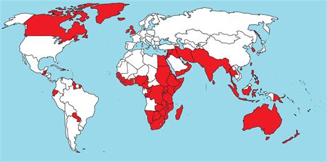 Map of the British Empire at its Peak