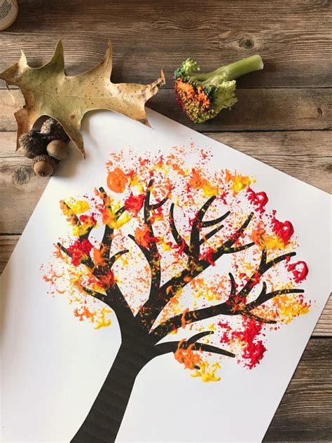 Easy Fall Tree Painting for Kids