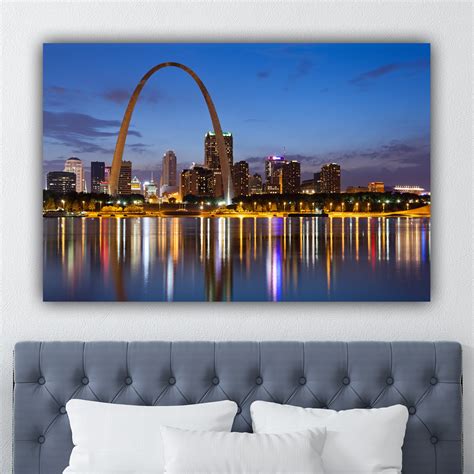 St. Louis Skyline on Canvas | Holy Cow Canvas