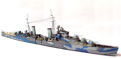 HMS Euryalus, British Royal Navy Dido-class light cruiser 1/700 scale Tamiya (modelshipgallery ...