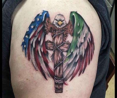 Mexican American represented tattoo Italian Tattoos, Irish Tattoos ...