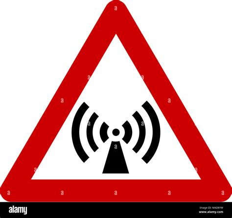 Warning sign with non-ionizing radiation symbol Stock Photo - Alamy