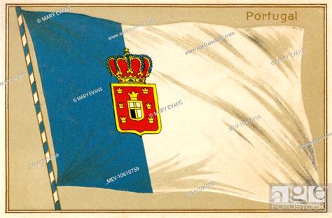 Flag of Portugal (when still a monarchy pre-1910), Stock Photo, Picture ...