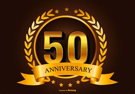 Golden 50th Anniversary Illustration - Download Free Vector Art, Stock Graphics & Images